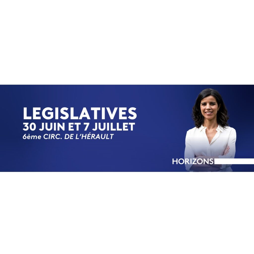 Fatima Allaoui se présente pour la 6ème Circonscription de l'Hérault avec le soutien d'Édouard Philippe et Horizons.