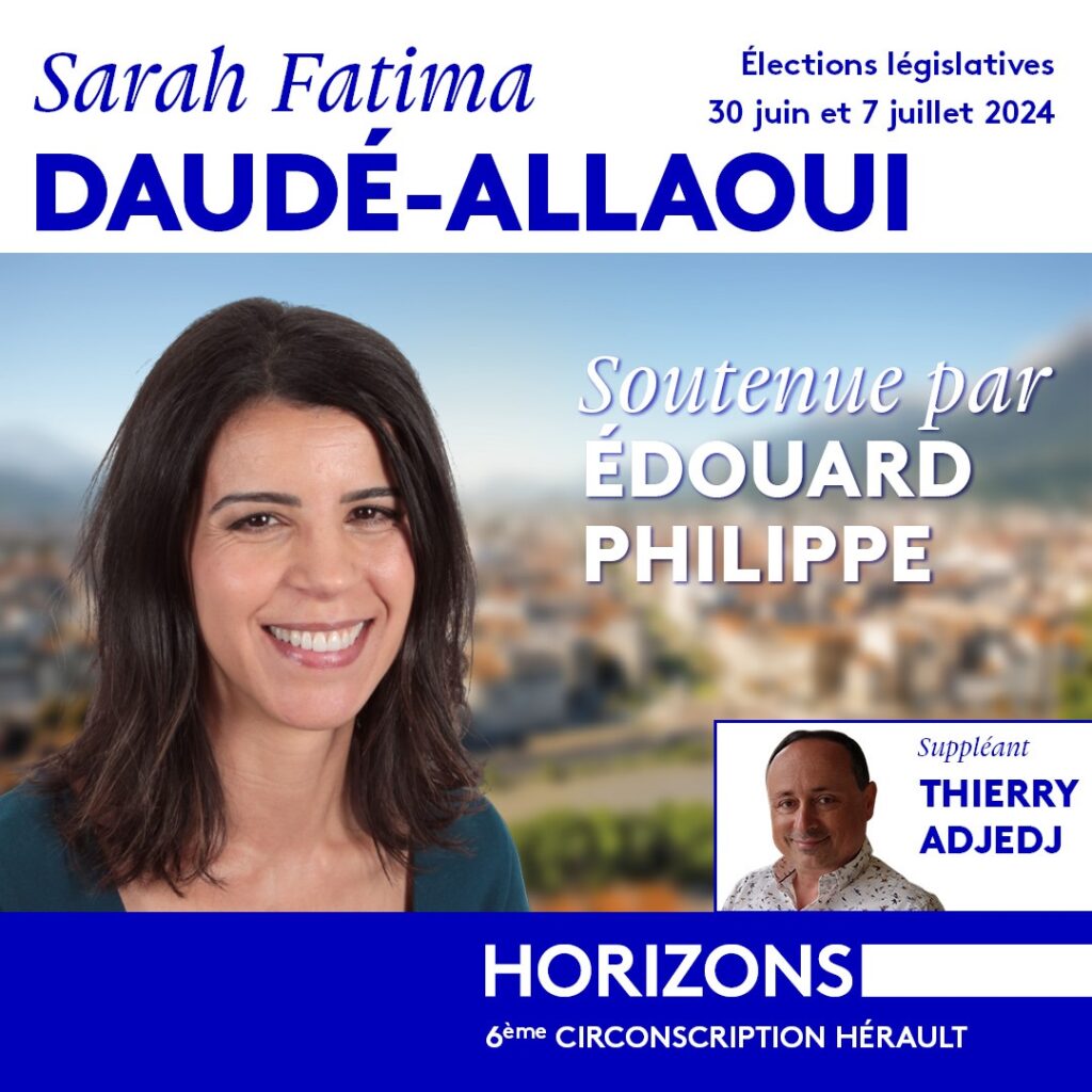 Fatima allaoui Fatima Allaoui Daudé candidate Horizon Béziers legislatives 2024